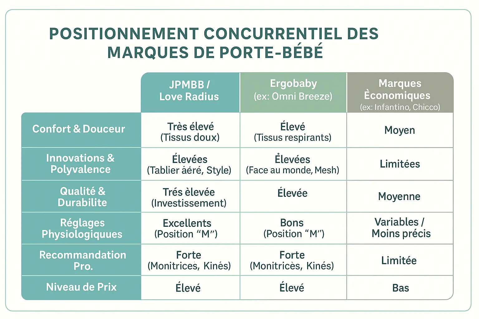 Comparaison des porte-bébés Ergobaby et JPMBB