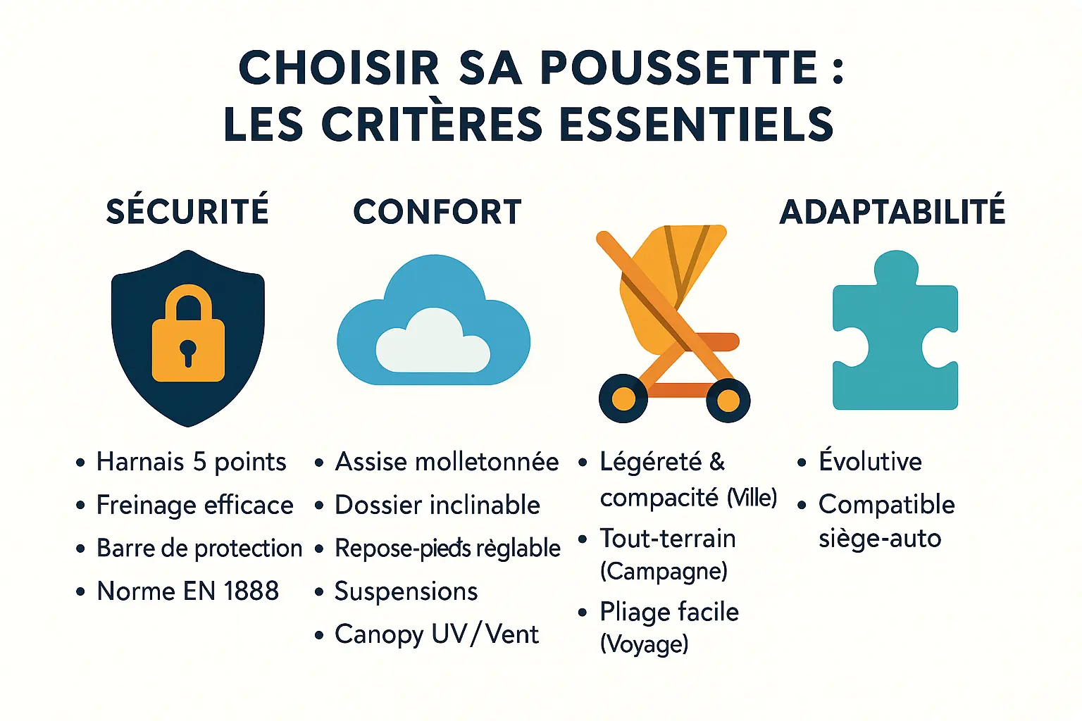 Choisir sa poussette : les critères essentiels