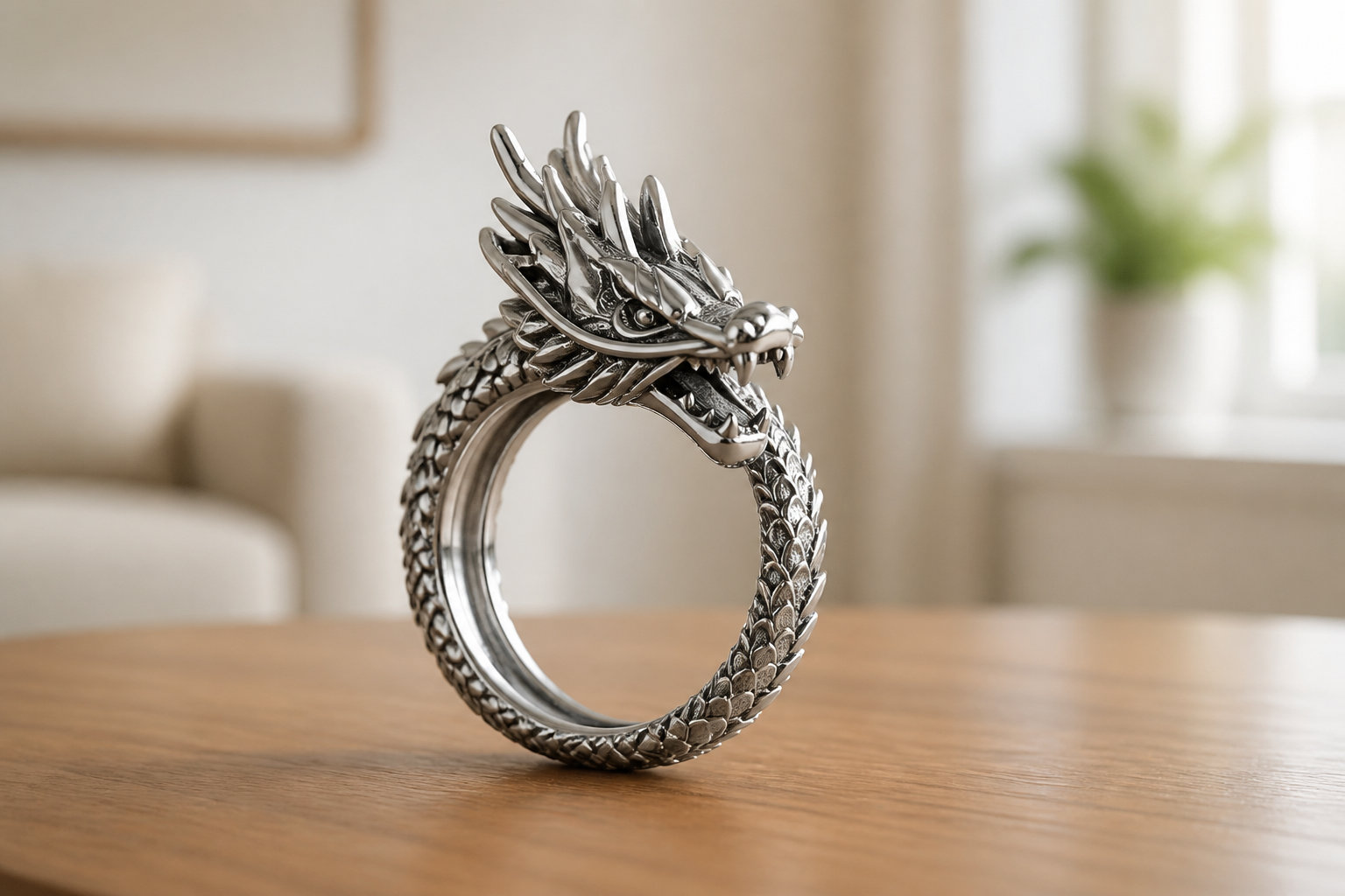 Bague Dragon Asiatique : porte l'élégance du reptile sur ton doigt