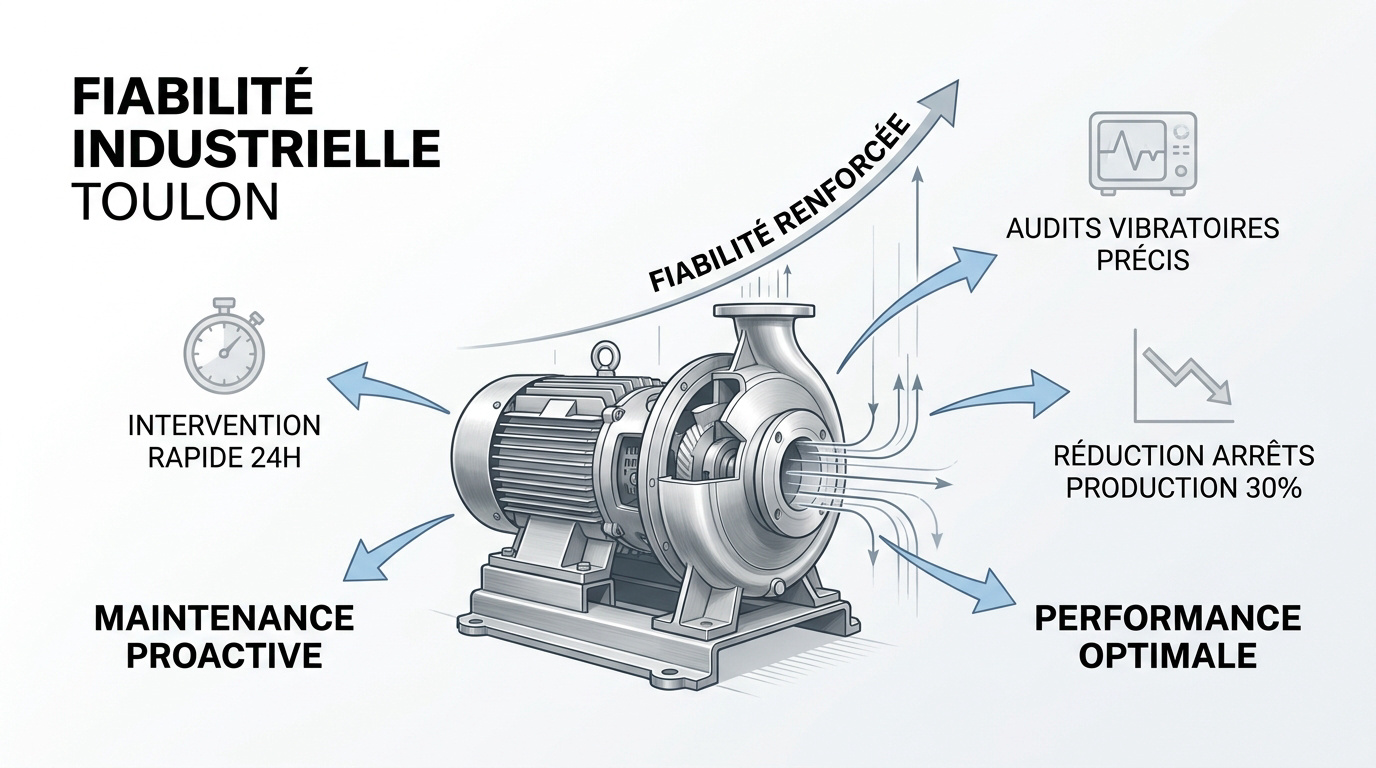 Technicien effectuant la maintenance d'une pompe industrielle à Toulon pour assurer la fiabilité des flux hydrauliques