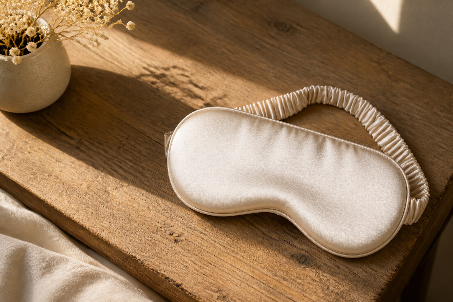 Masque de nuit en soie Sforsilk : l'obscurité protectrice