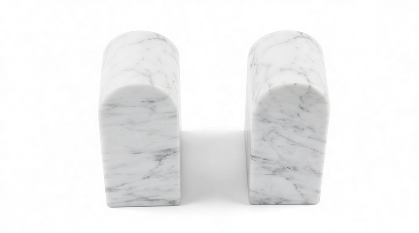Marble Bookends: Heavyweight Elegance and Natural Stone