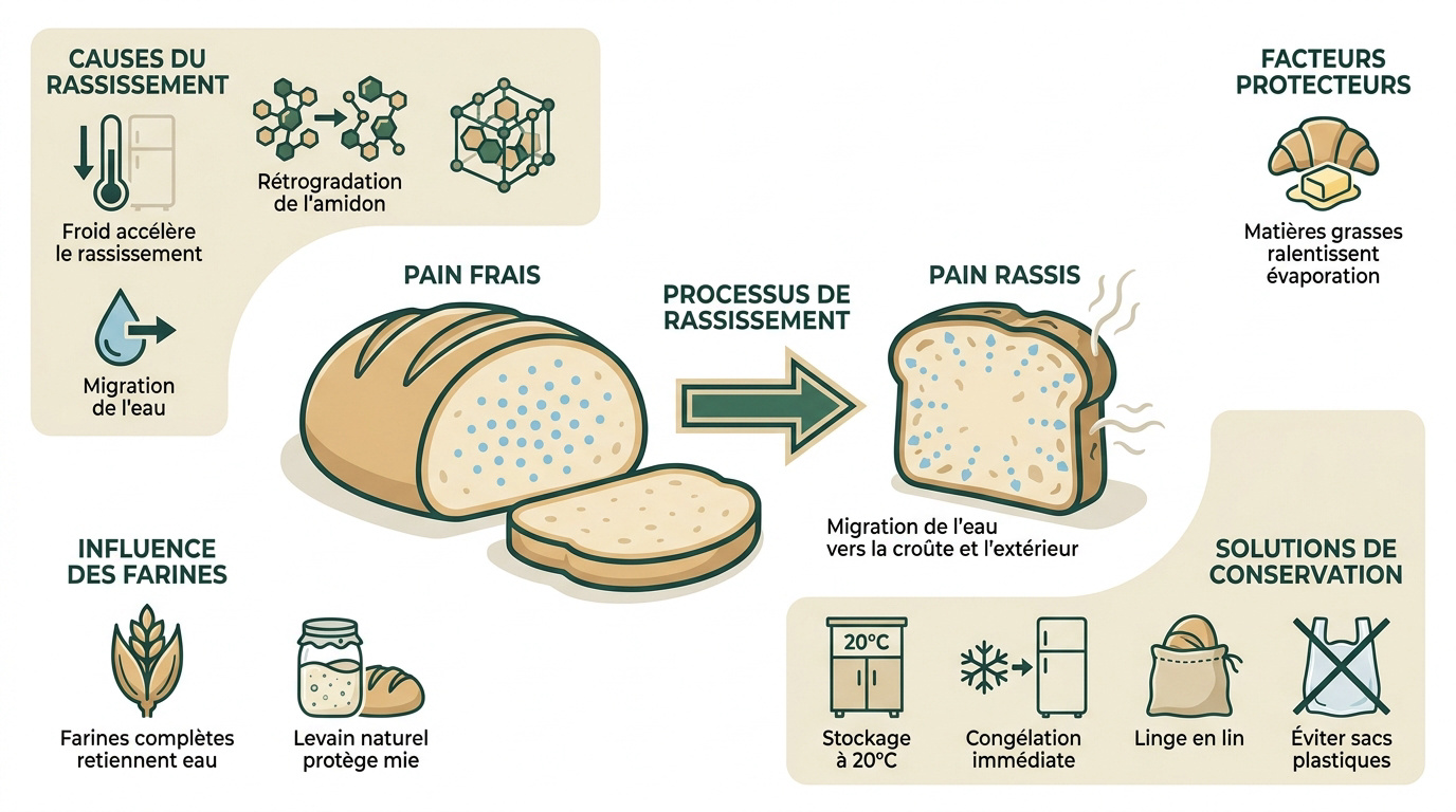 Pain artisanal frais sur une table en bois avec un épi de blé