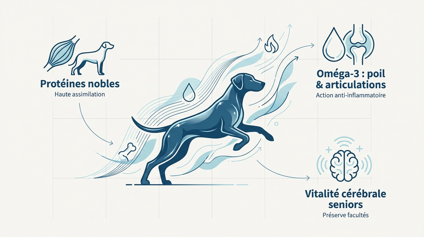 Bienfaits du poisson pour la vitalité canine