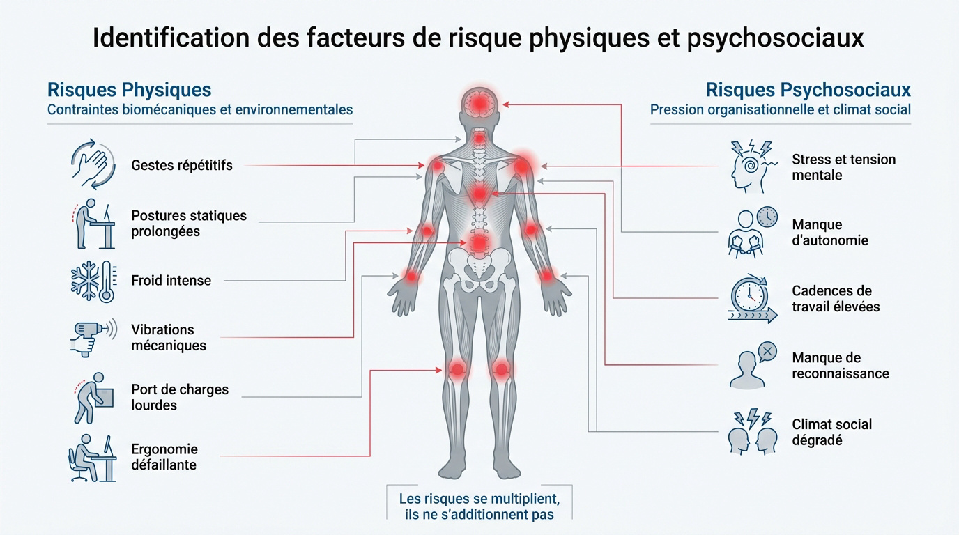 Analyse des risques de troubles musculo-squelettiques en milieu professionnel
