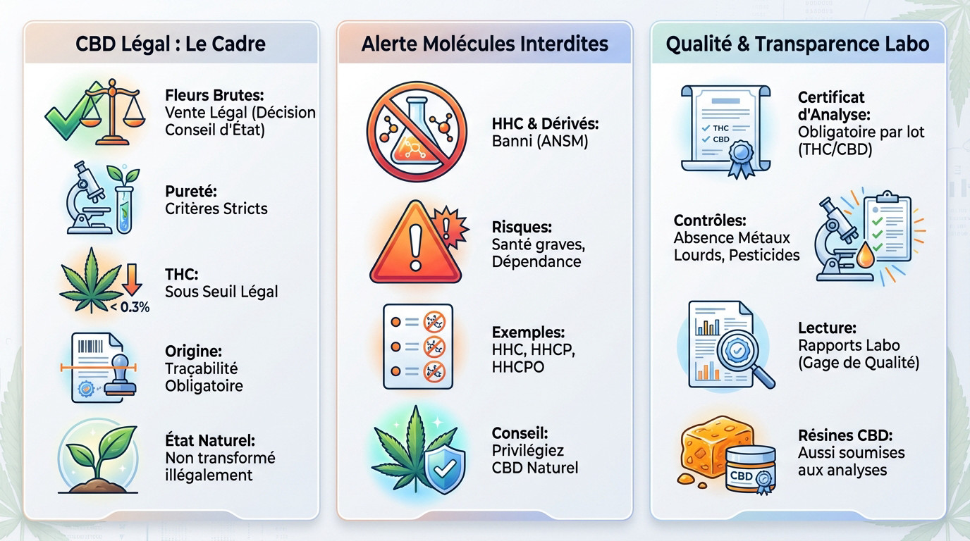 Cadre légal du CBD en France : produits autorisés et interdits