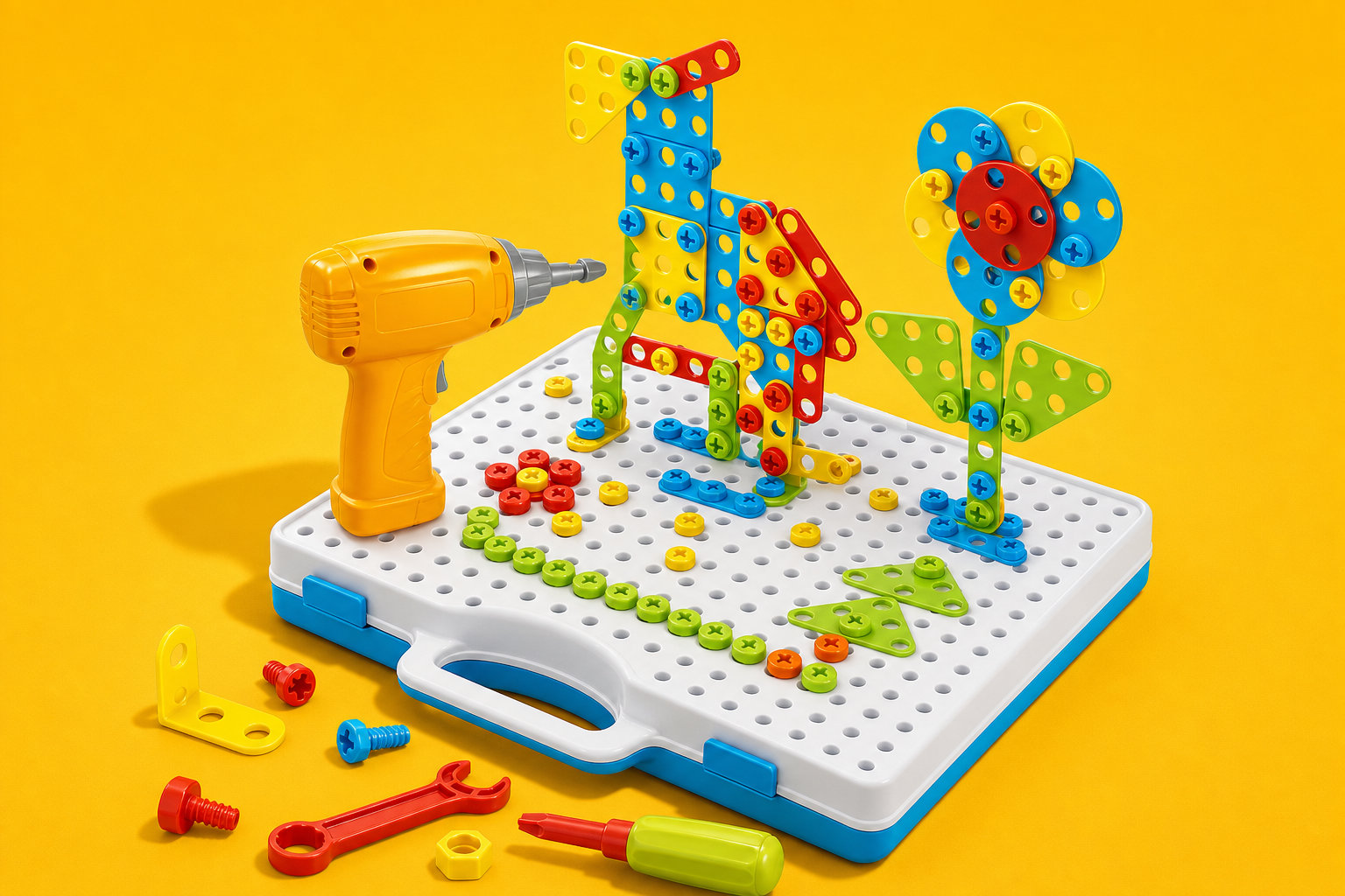Jeu de construction bricolage Montessori pour la créativité