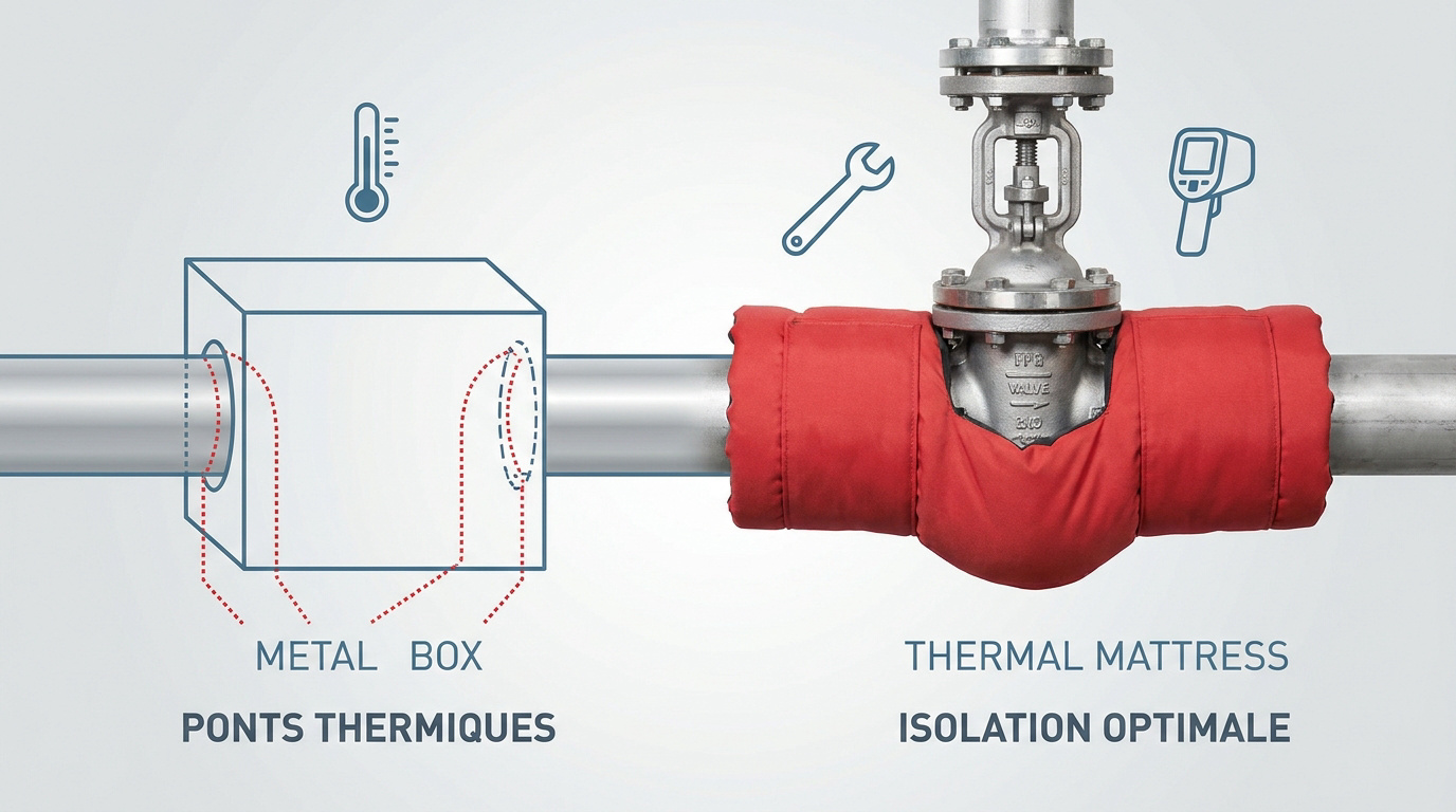 Comparaison entre isolation thermique par matelas amovible et calorifugeage rigide en milieu industriel