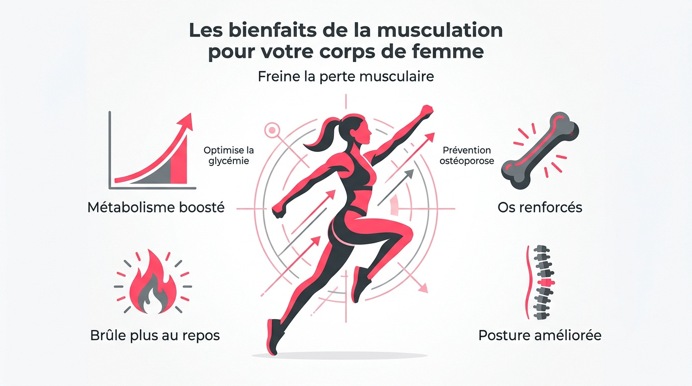 Femme pratiquant la musculation pour renforcer sa santé