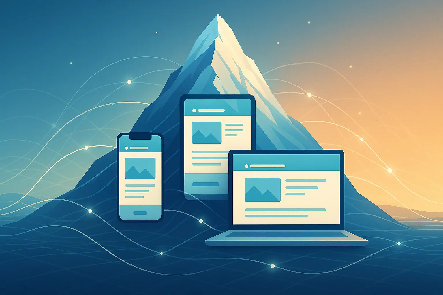 Illustration d'un site responsive optimisé pour tous les écrans