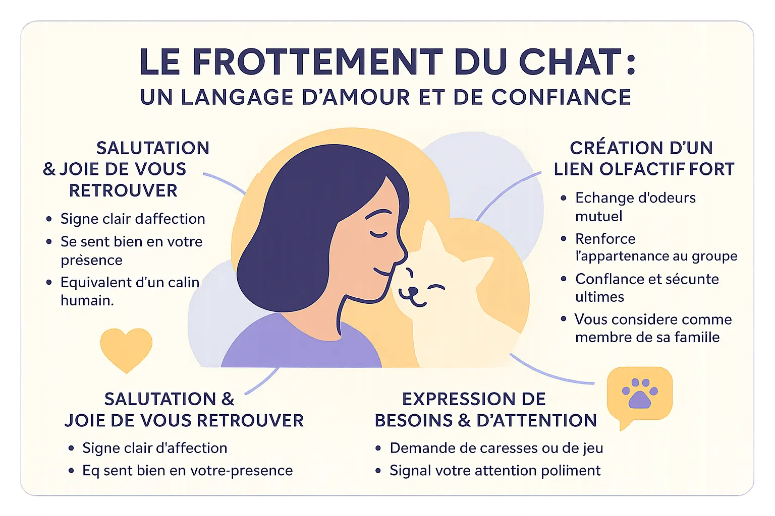 Chat se frottant contre son propriétaire