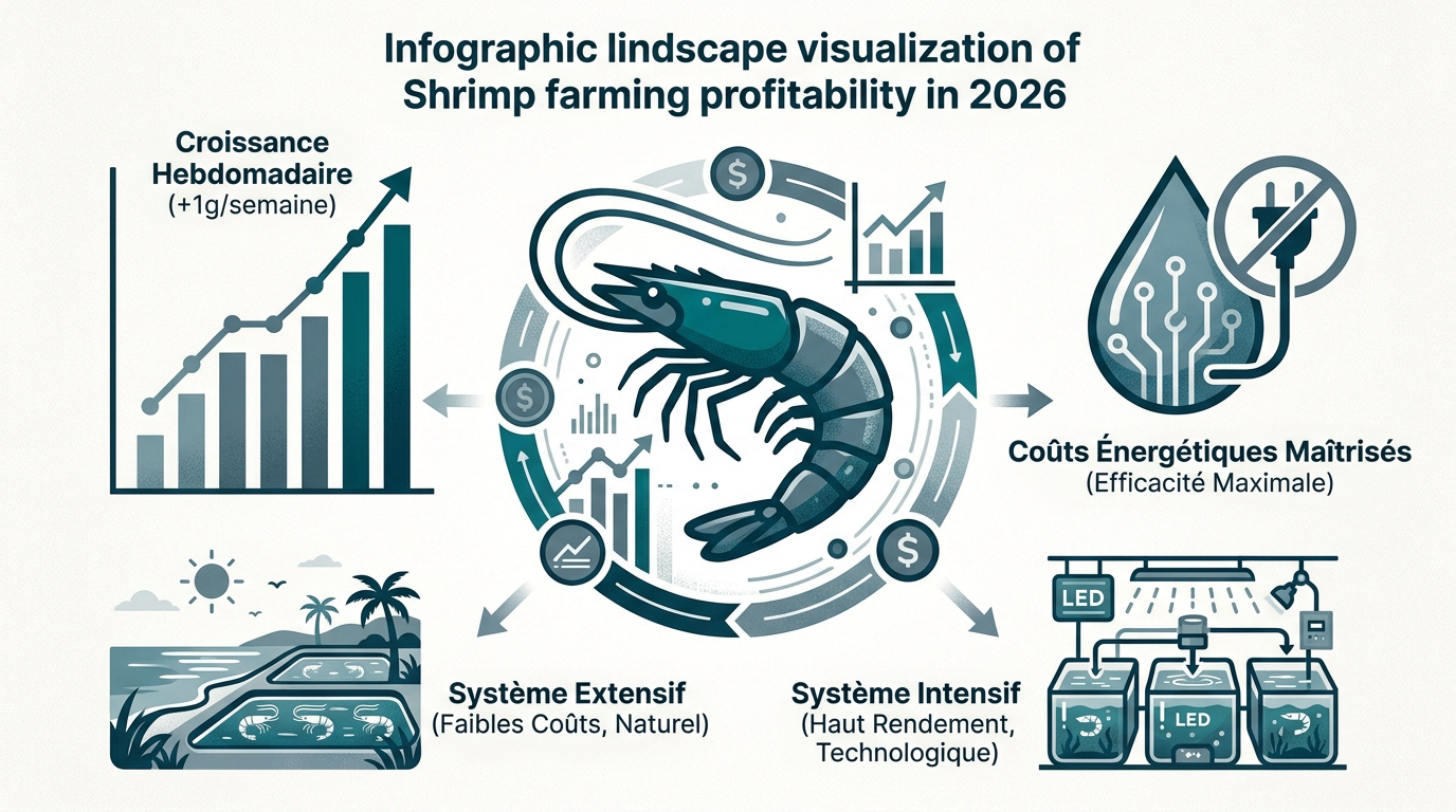Analyse de la rentabilité économique d'une ferme aquacole de crevettes en 2026