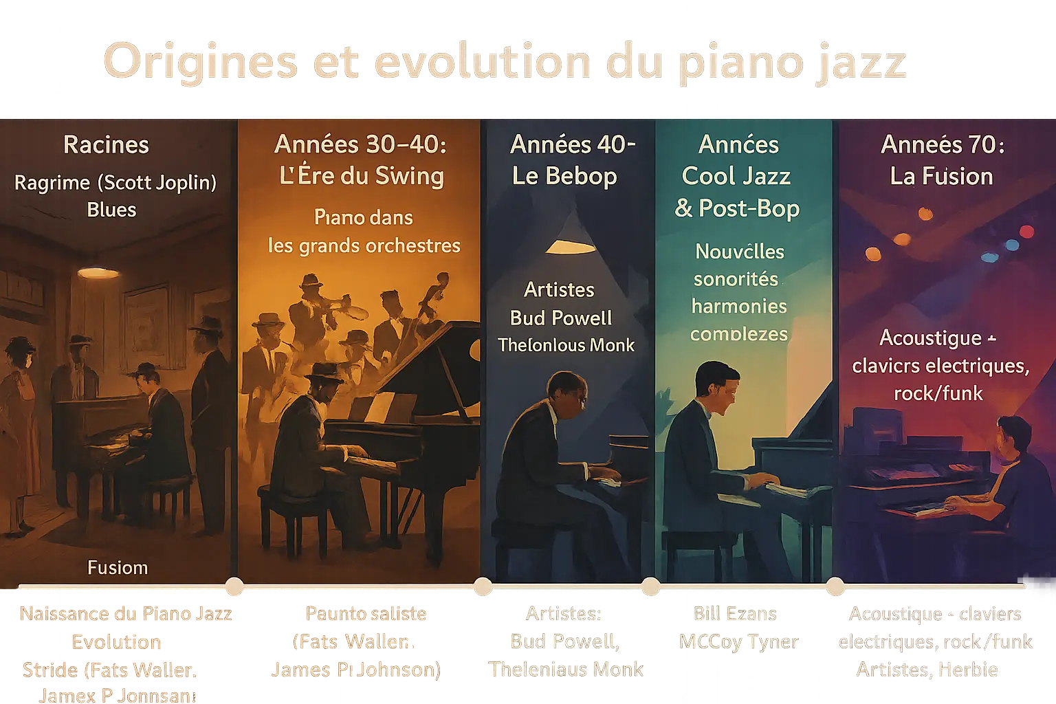 Piano jazz vintage