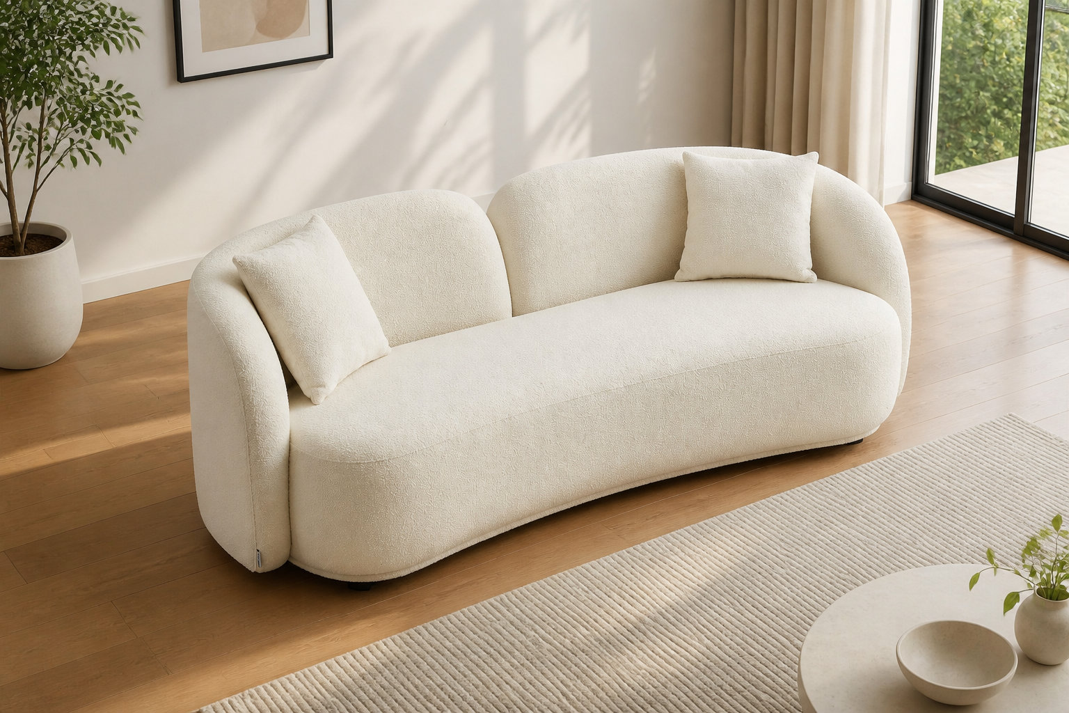 Douceur et présence apaisante du modèle Linoria blanc