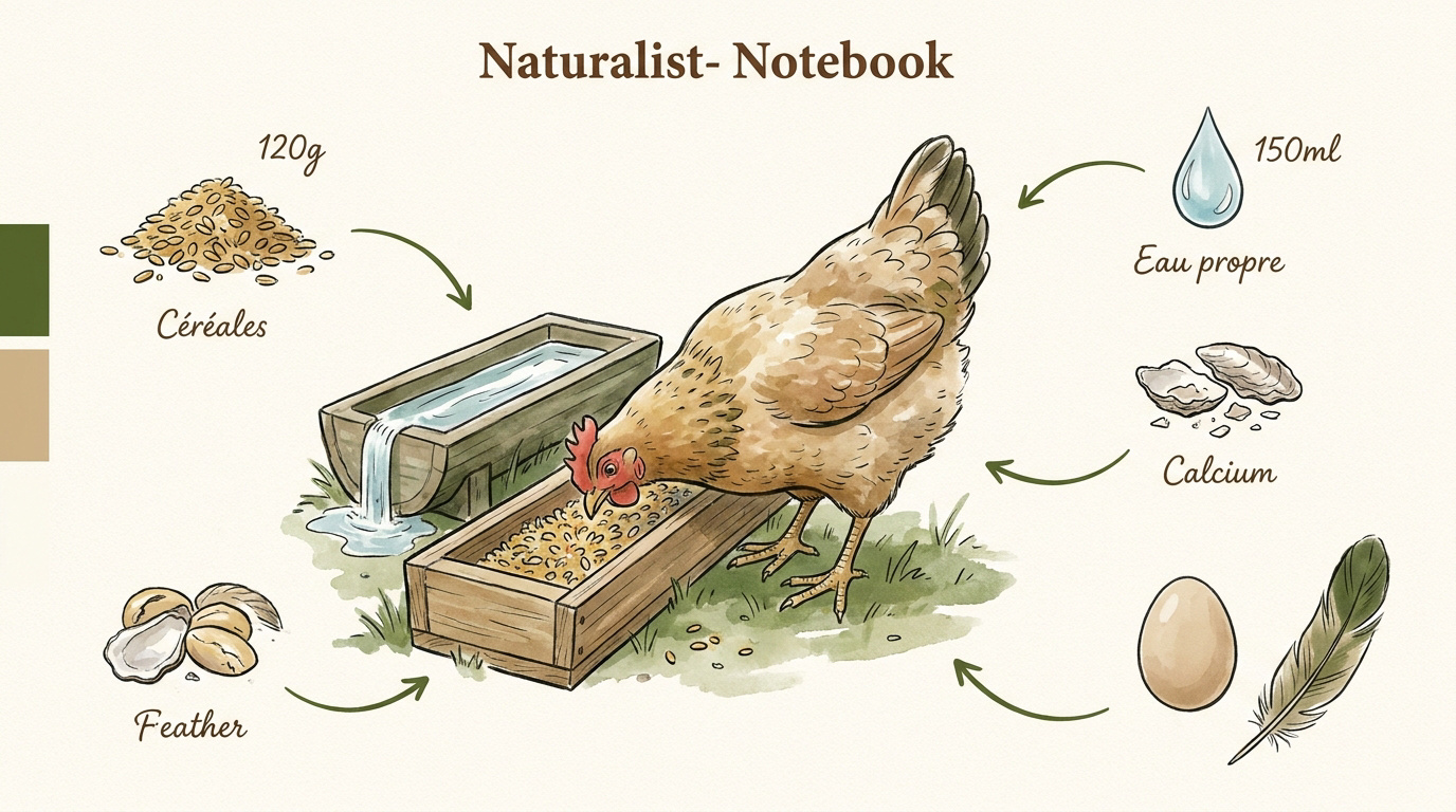 Poule s'abreuvant