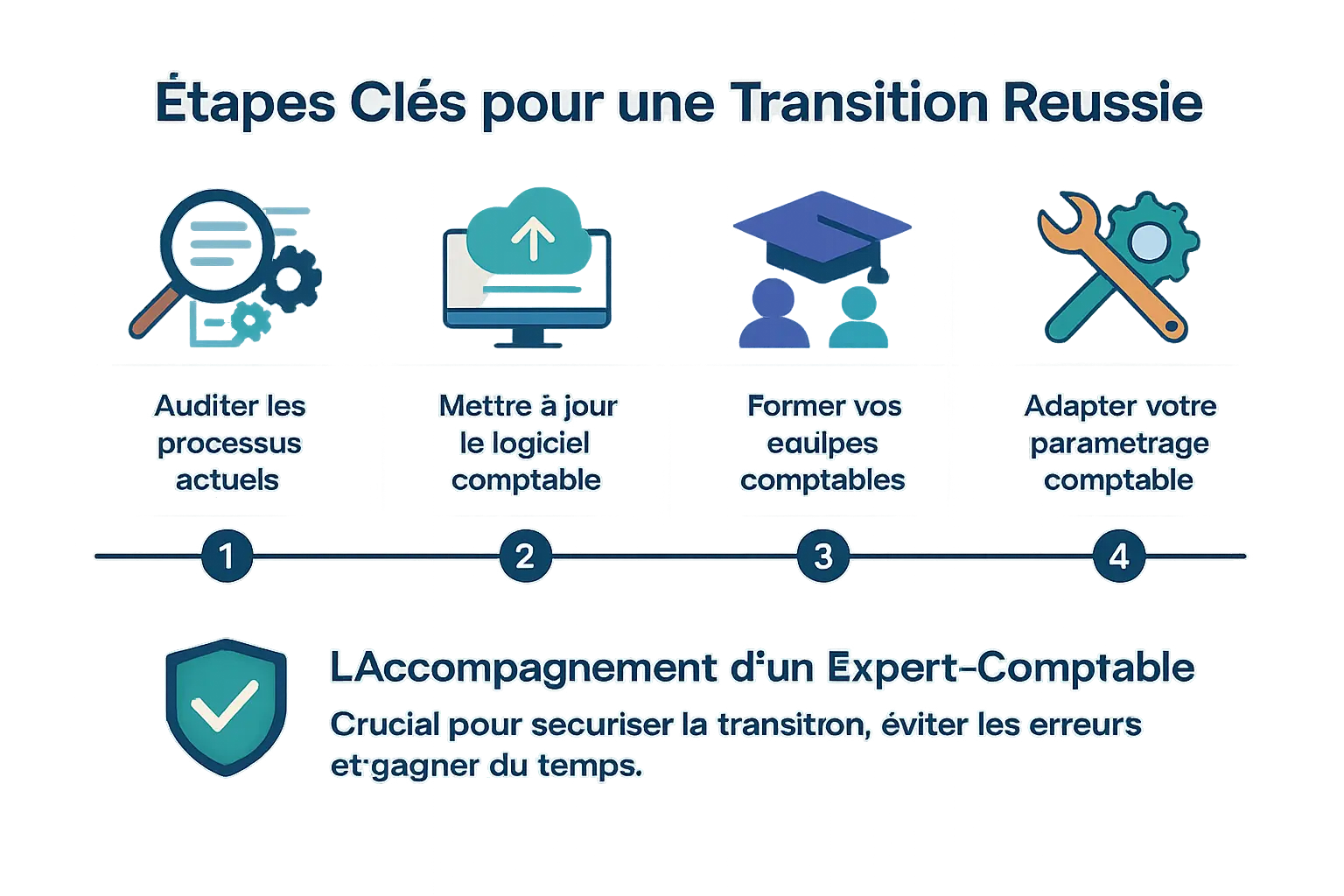 Transition vers le nouveau plan comptable : étapes clés
