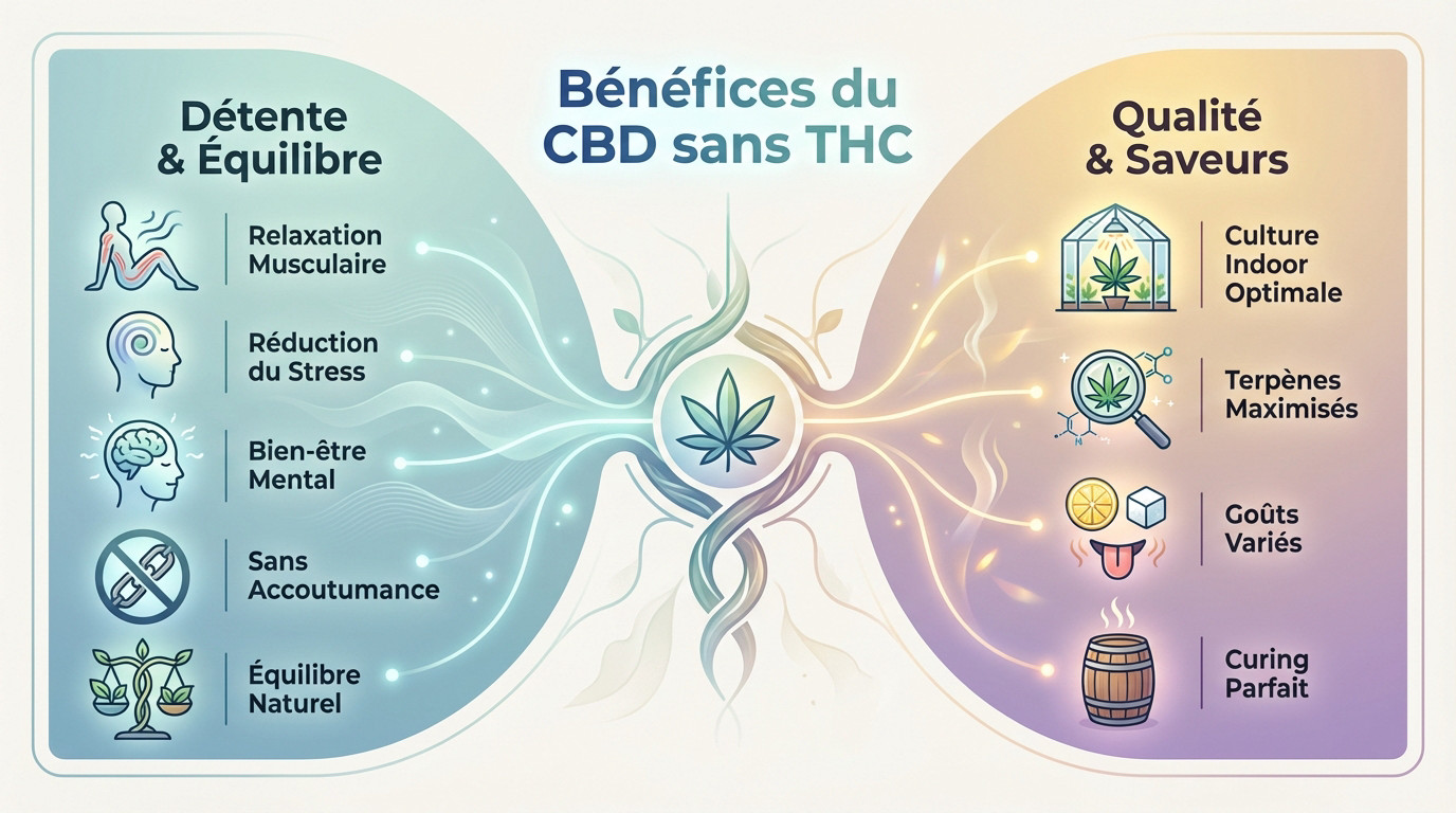 Bénéfices du CBD à fumer sans THC pour la relaxation musculaire et le bien-être