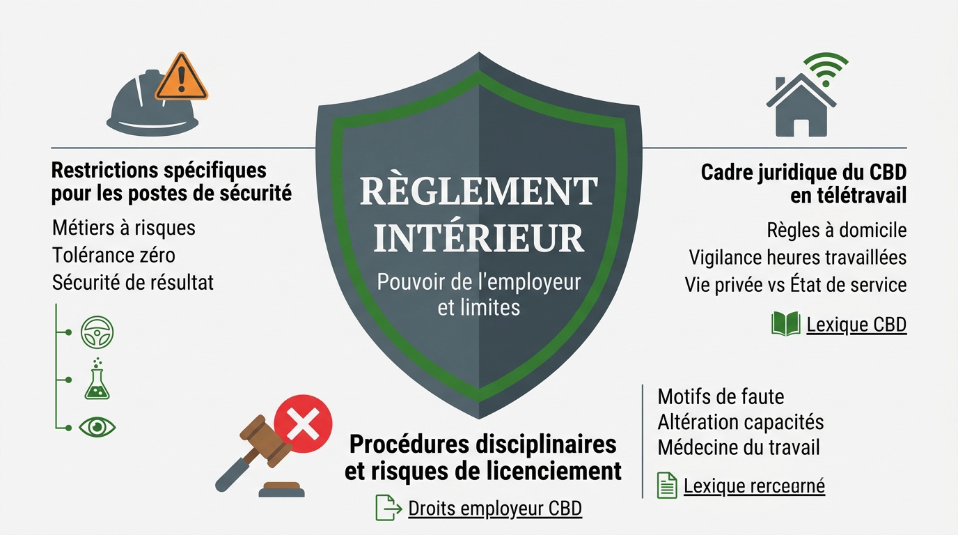 Règlement intérieur et cadre légal du CBD en entreprise