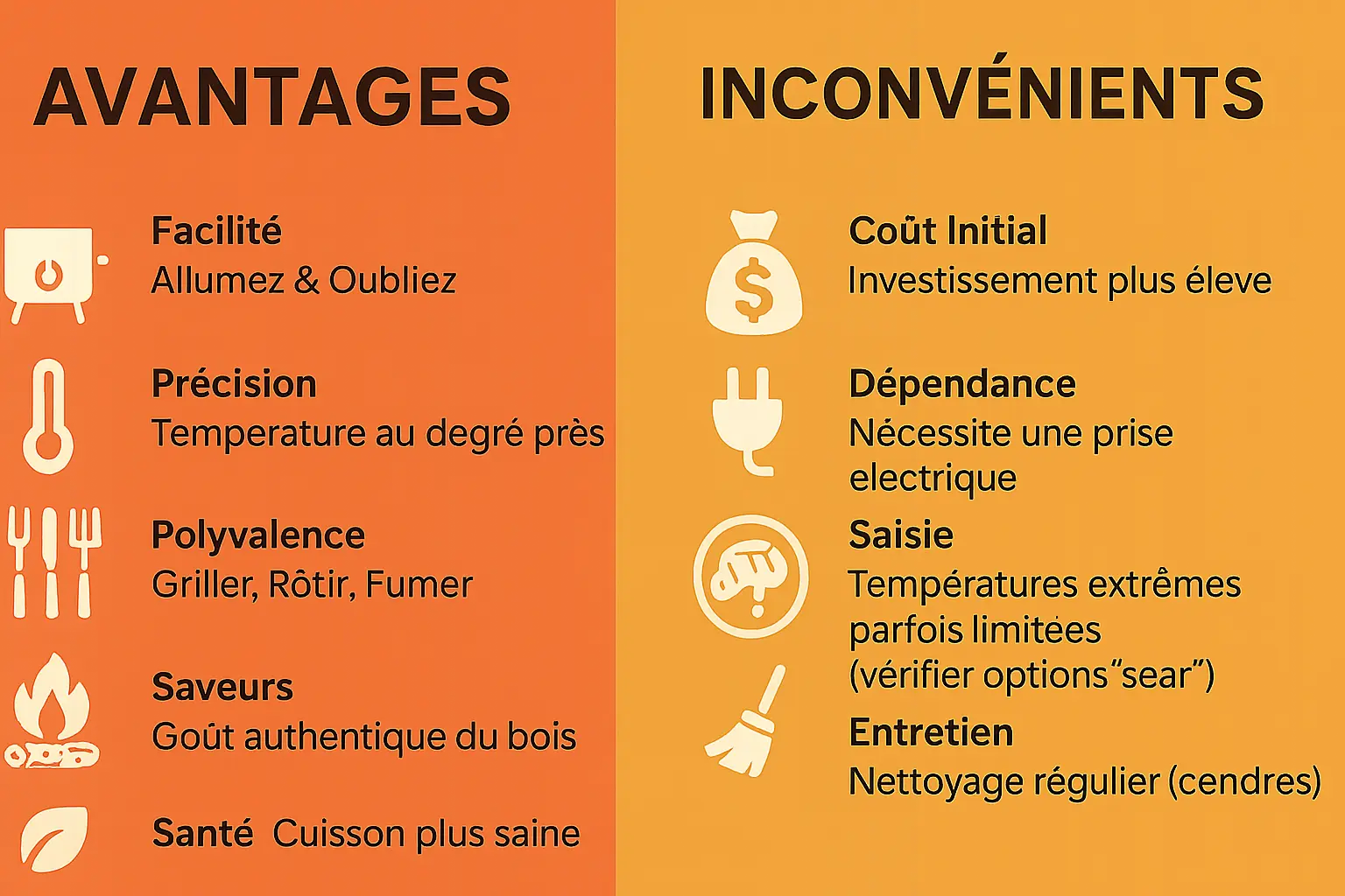 Barbecue à pellets en fonctionnement
