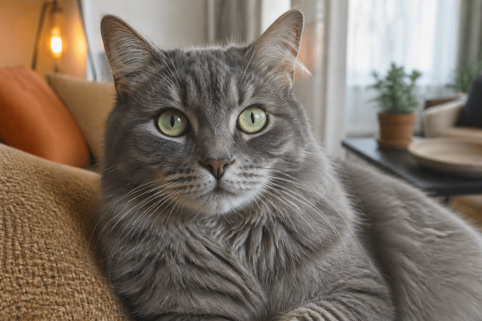 Choisir son chat gris à poil long selon son mode de vie