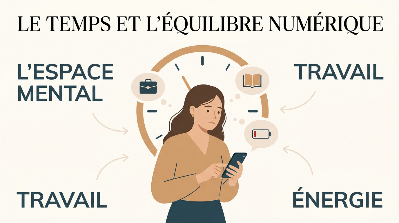 Femme pensive avec son smartphone