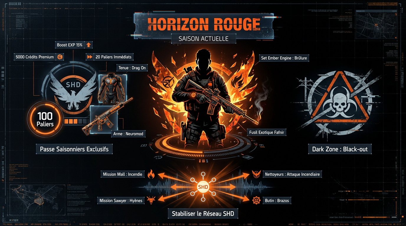 Présentation de la saison Horizon rouge dans The Division 2 avec les nouveaux équipements