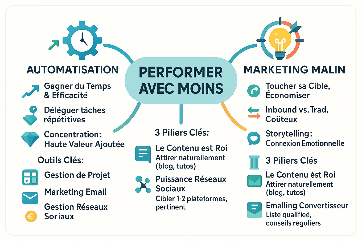 Illustration d'un entrepreneur utilisant des outils numériques pour optimiser son activité