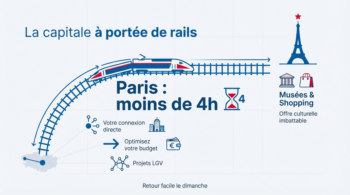 TGV arrivant à Paris Montparnasse depuis la Bretagne
