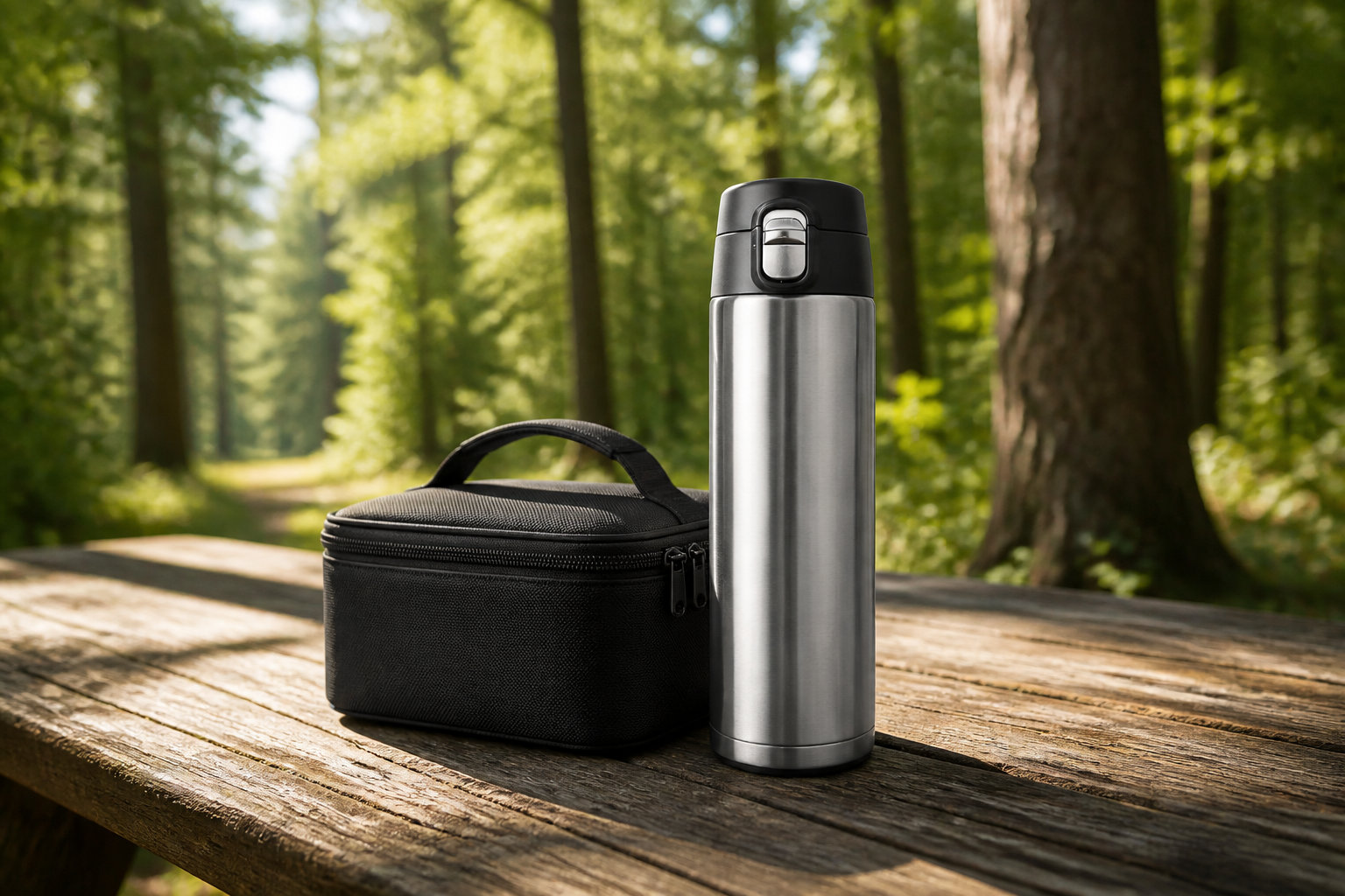 PureTemp : thermos inox 500 ml. Garde la chaleur sans fuite.