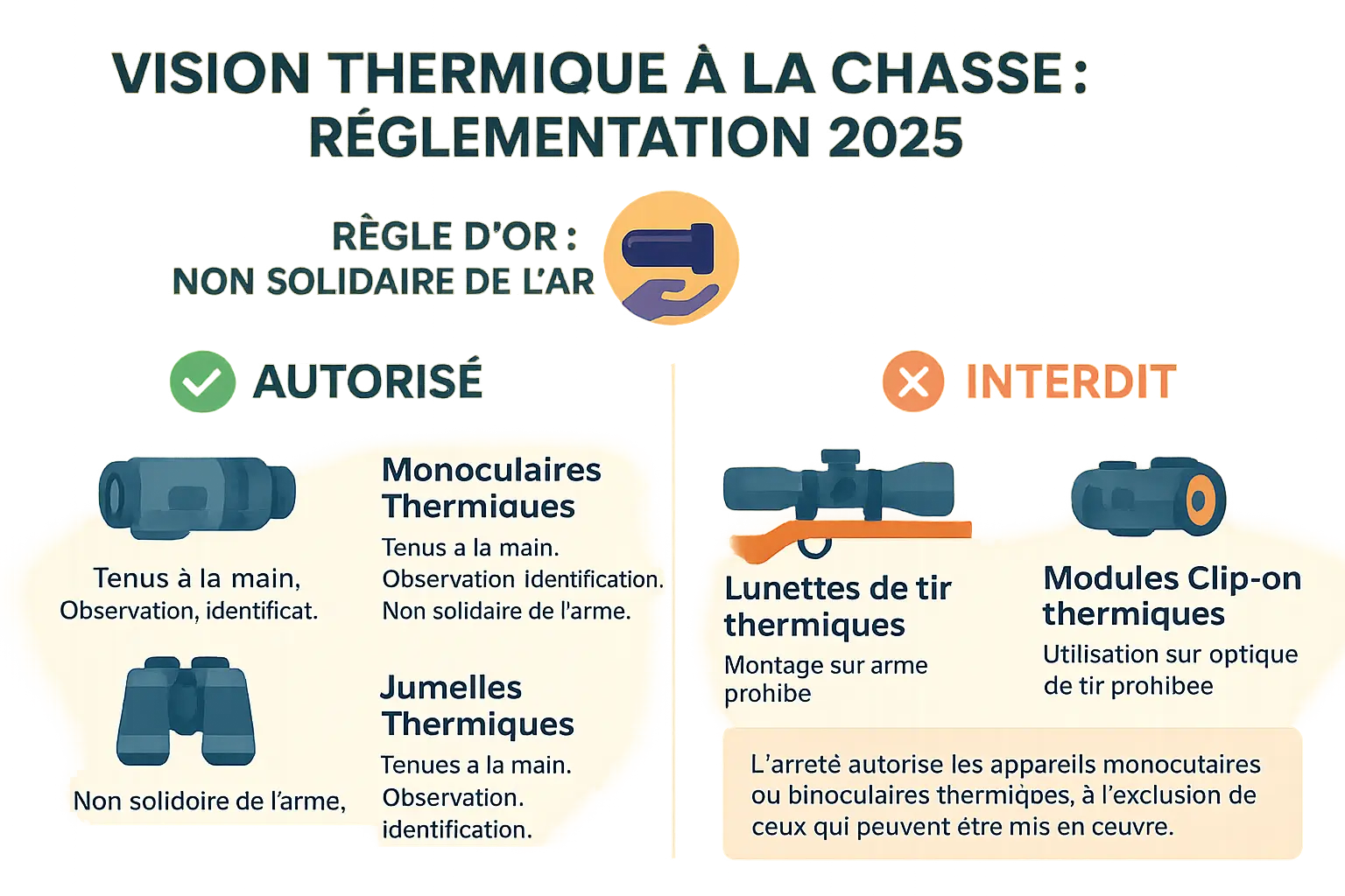 Réglementation 2025 sur les appareils de vision thermique