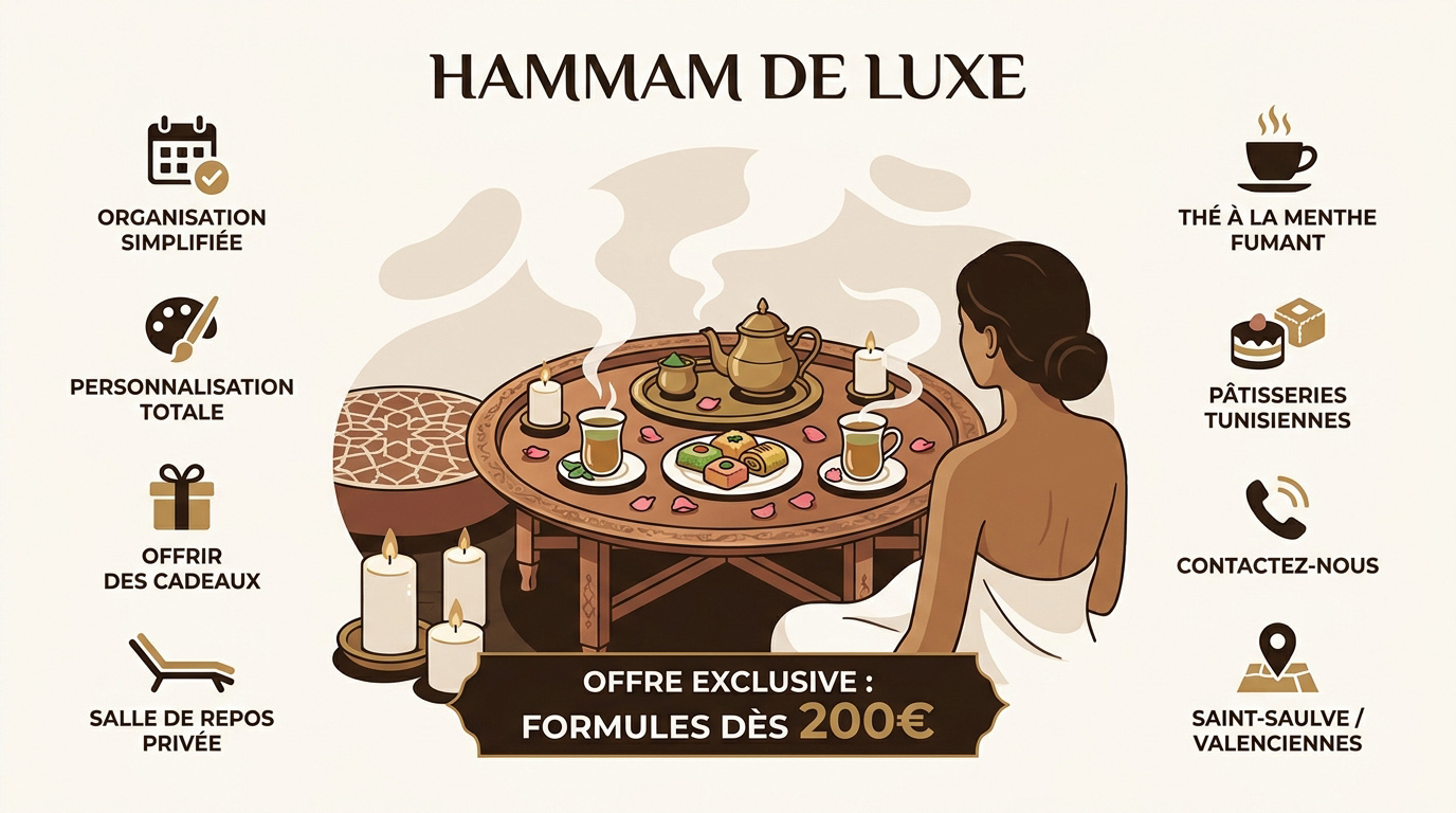 Espace détente privatisé au Hammam Le Bey pour un EVJF entre filles