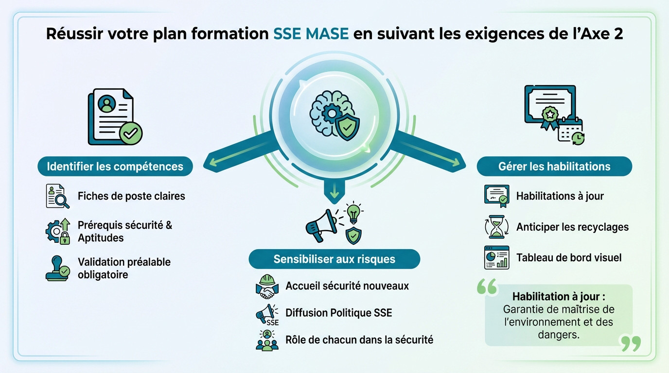 Plan de formation SSE MASE : gestion des compétences et qualifications axe 2