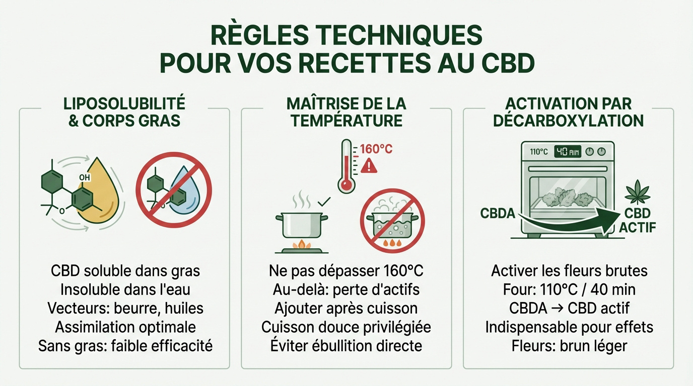Règles techniques pour réussir ses recettes au CBD