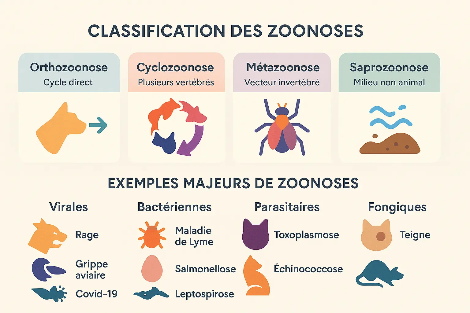Classification des zoonoses