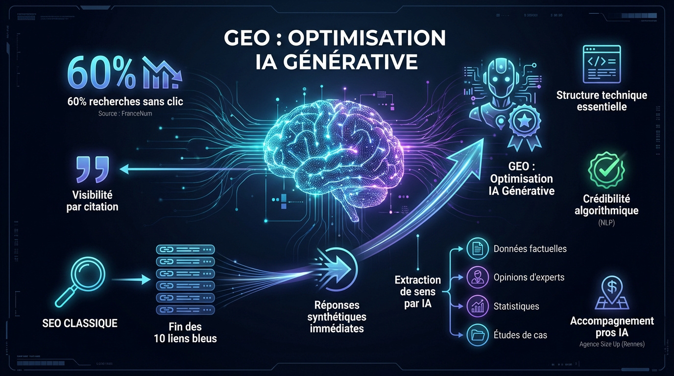 Schéma de l'optimisation pour les moteurs de recherche génératifs et les LLM