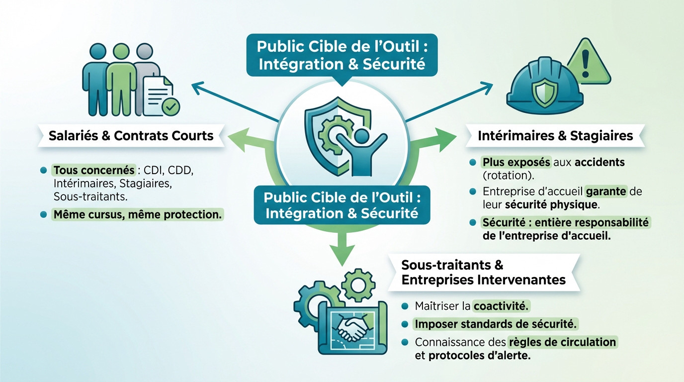 Réunion d'accueil sécurité sur site industriel avec remise du livret MASE aux nouveaux arrivants