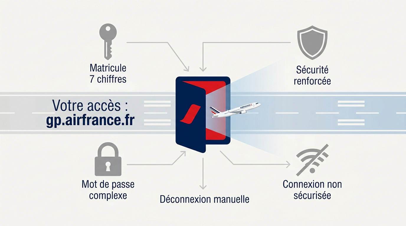 Interface de connexion sécurisée au portail GPNet Air France pour les agents