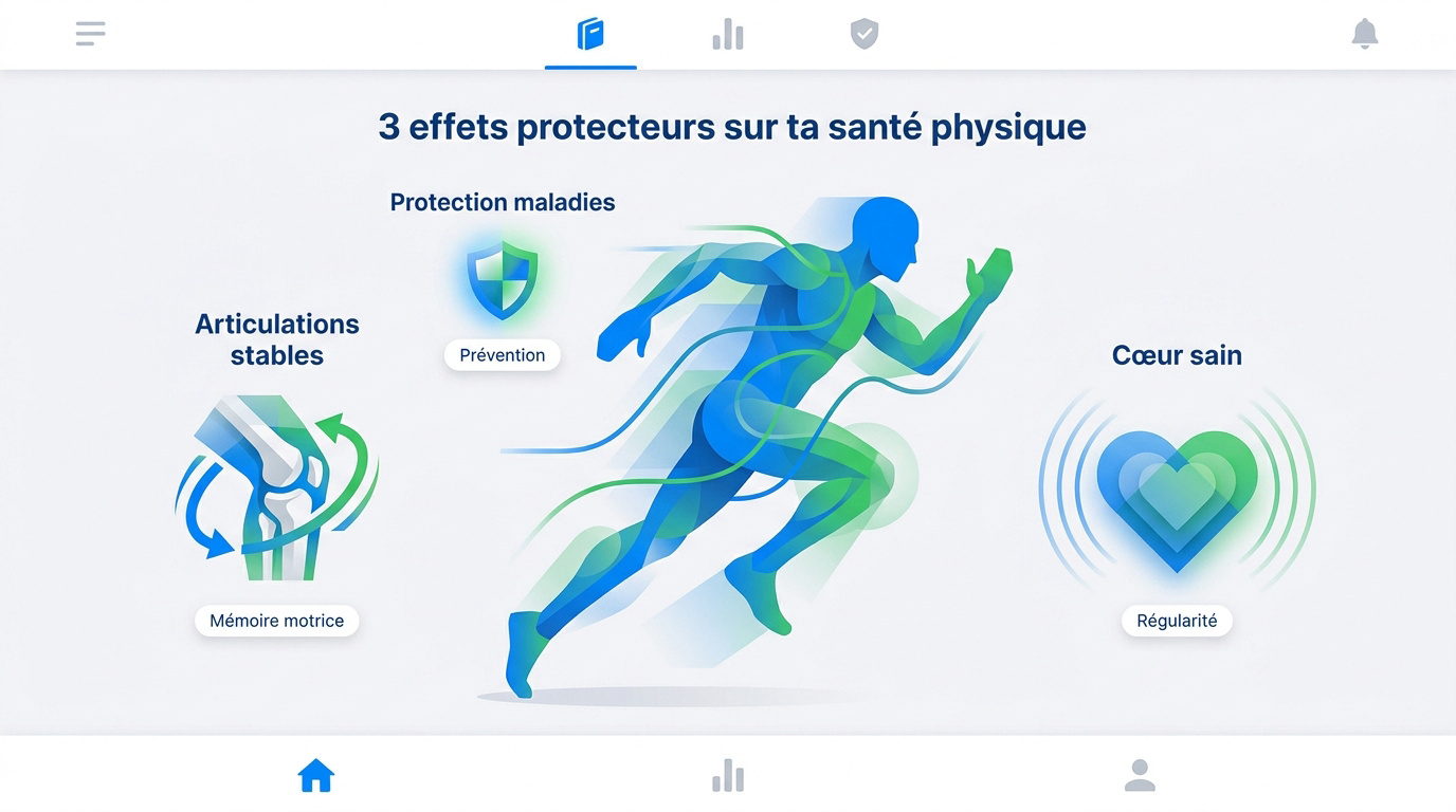 Coach sportif expliquant les bénéfices de la répétition d'exercices pour la santé physique