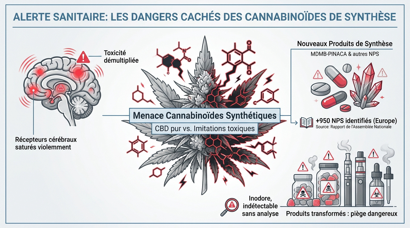 Alerte sur les dangers sanitaires des cannabinoïdes de synthèse et du CBD trafiqué