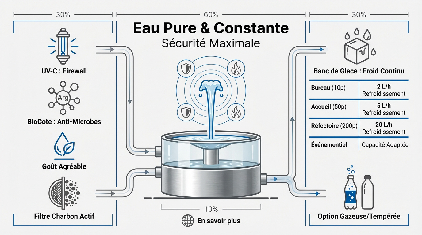 Système de filtration et de purification d'eau pour collectivité