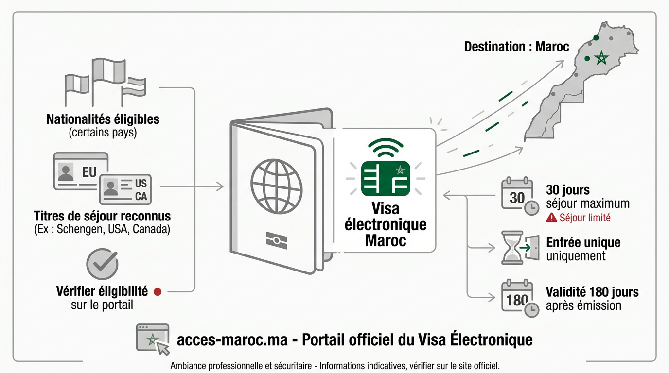 Procédure simplifiée pour l'obtention du visa électronique pour le Maroc
