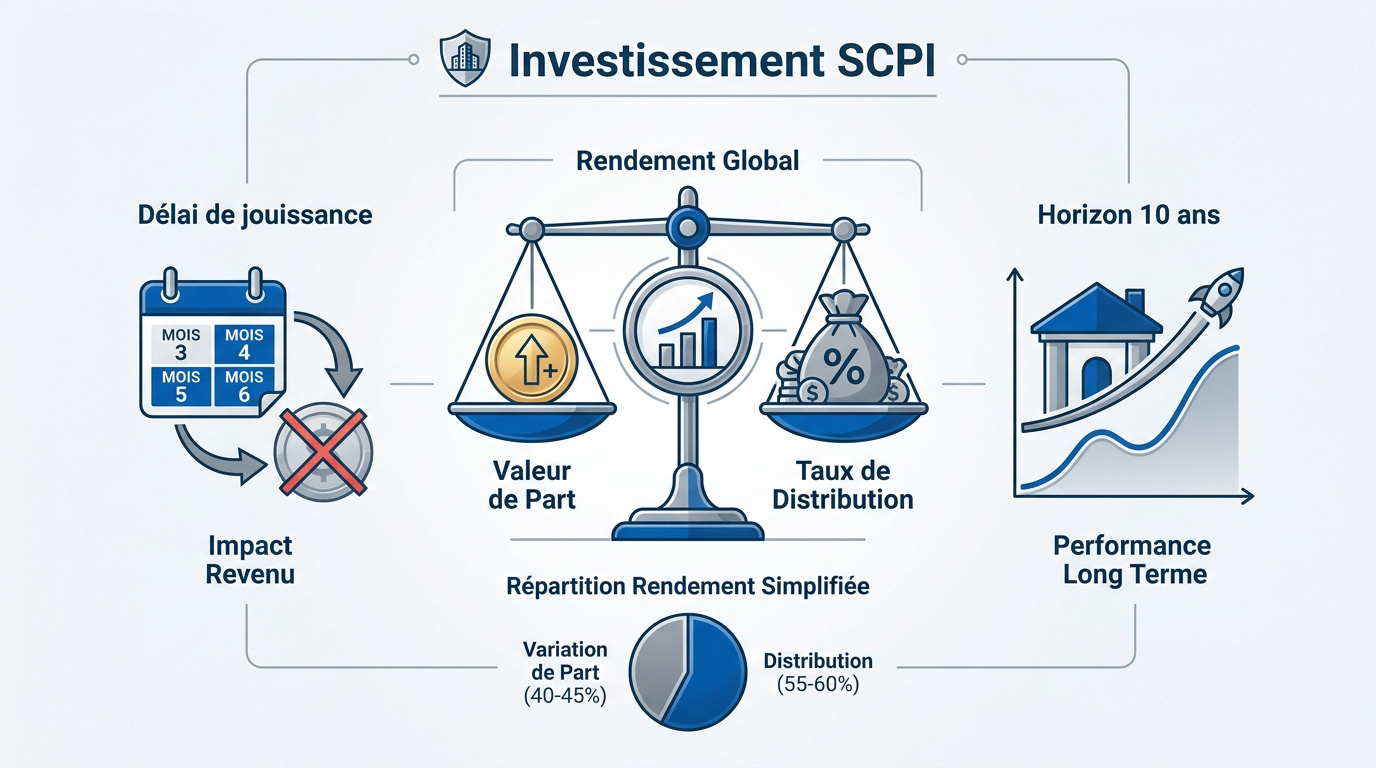 Analyse de la performance et du rendement d'un investissement en SCPI