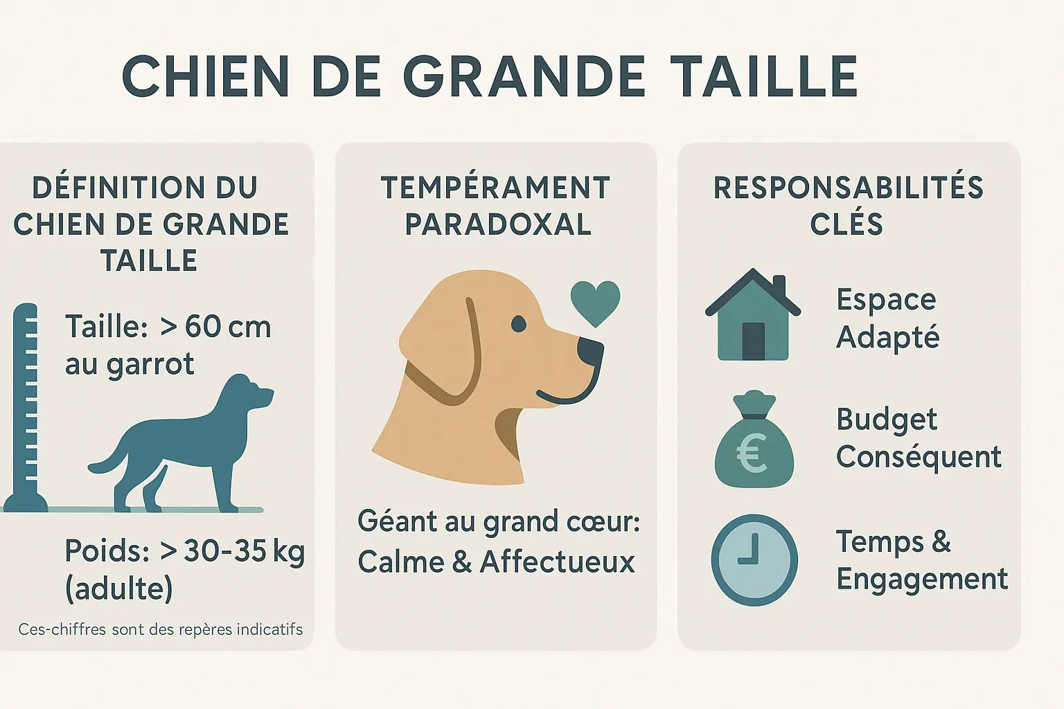 Illustration de chiens de grande taille