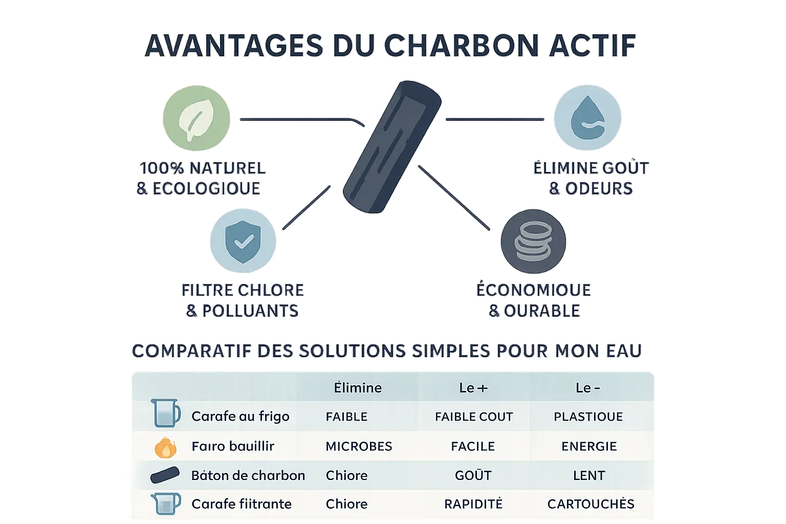 <strong>Comparatif charbon actif</strong>
