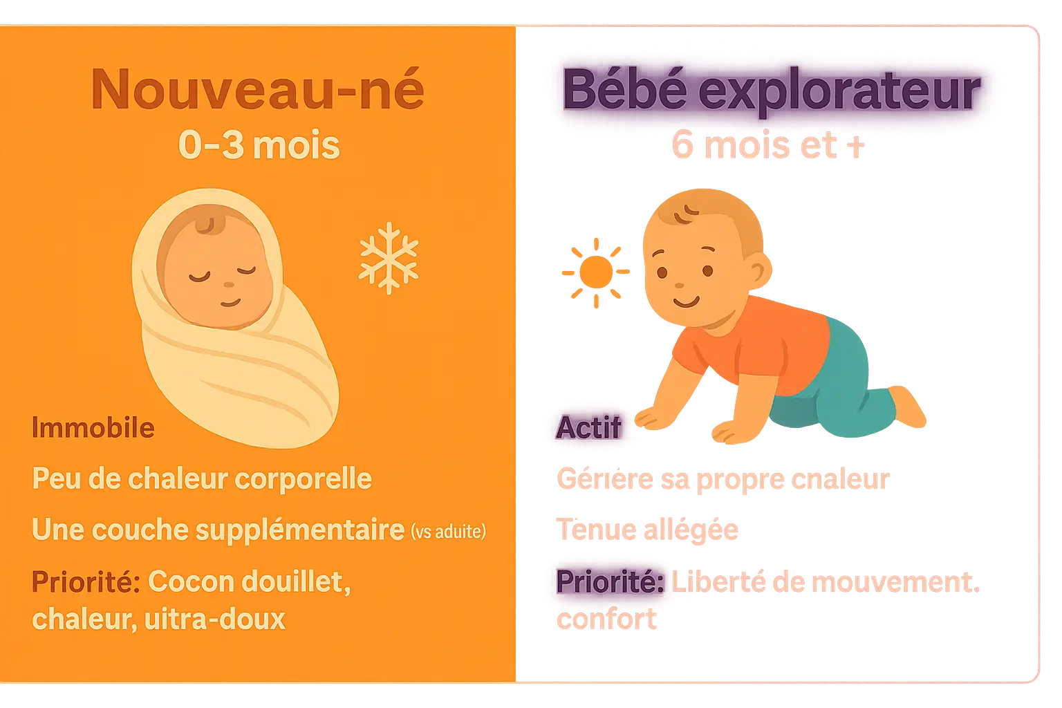 Guide pour habiller bébé selon la température