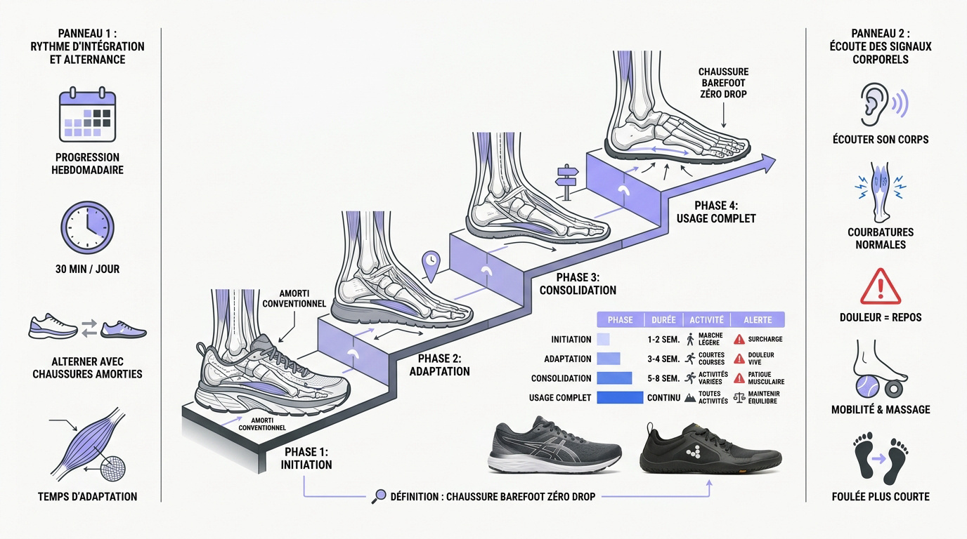Guide pratique pour une transition progressive vers les chaussures barefoot pour adulte