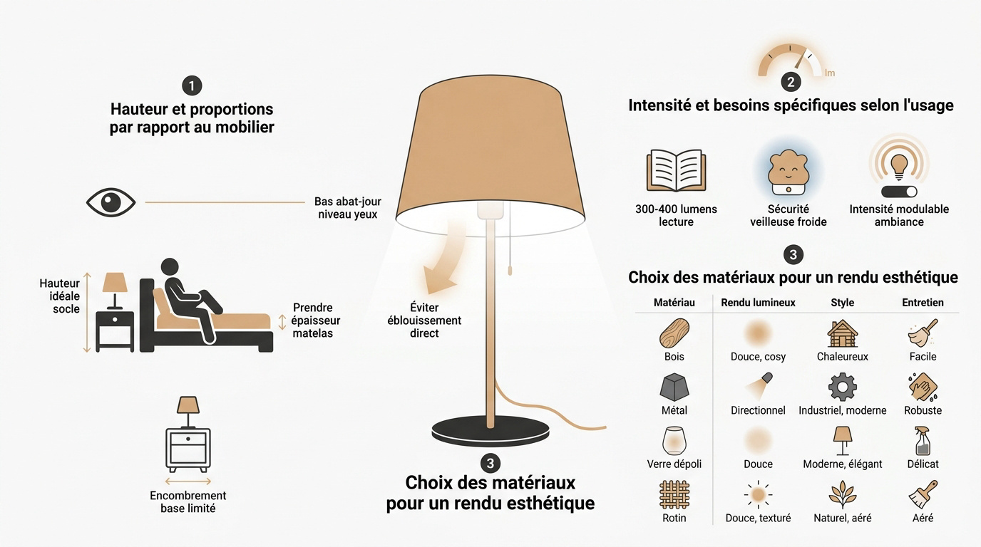 Sélection d'une lampe de chevet design pour une chambre moderne
