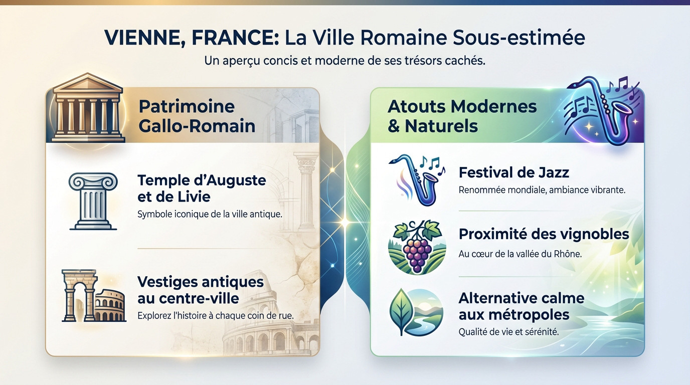 Le Temple romain d'Auguste et de Livie situé au cœur de Vienne