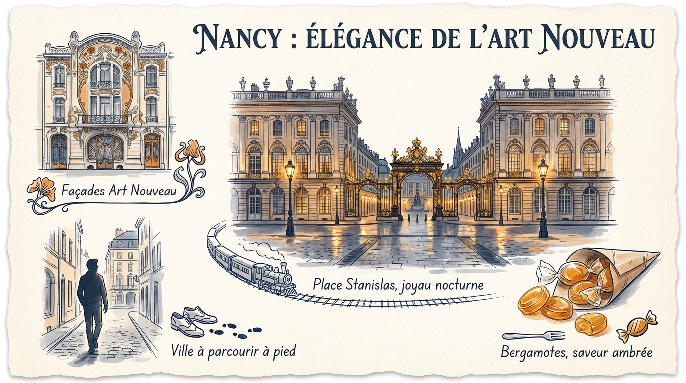 La place Stanislas à Nancy avec son architecture monumentale et ses grilles dorées