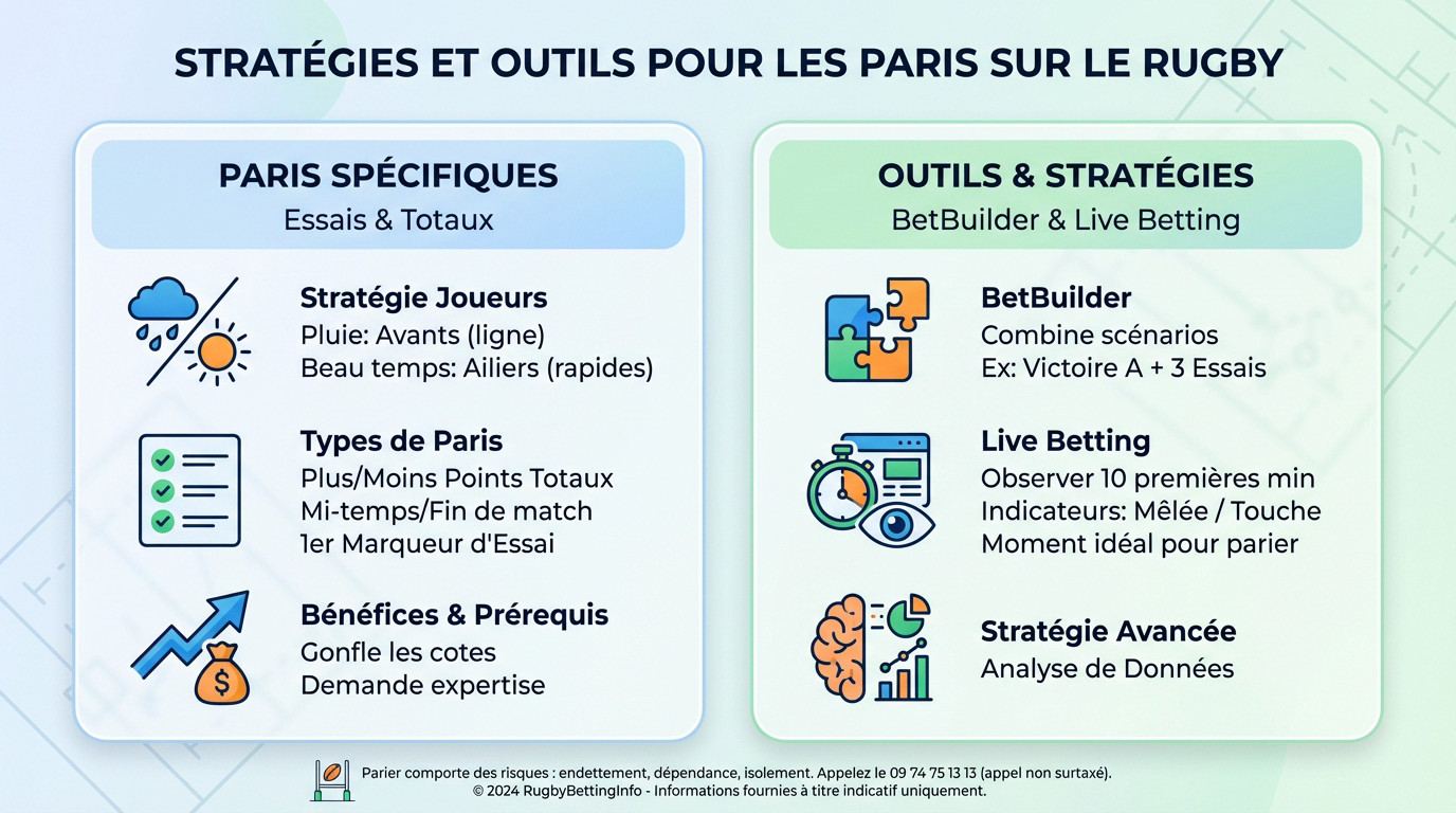 Stratégies de paris sportifs rugby : analyse des cotes et types de mises